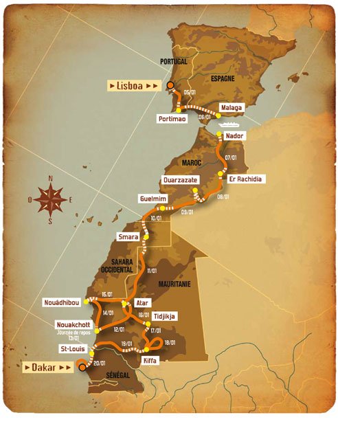 Elindultak a dakaros magyarok 7 Az útvonal