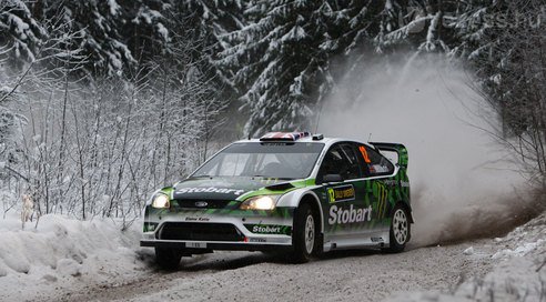 Versenyautók ütköztek a svéd ralin 1