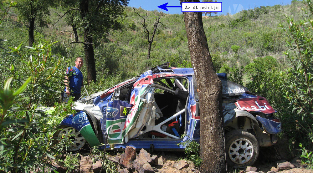 Horror baleset helyszínén a rali-vb-n 7