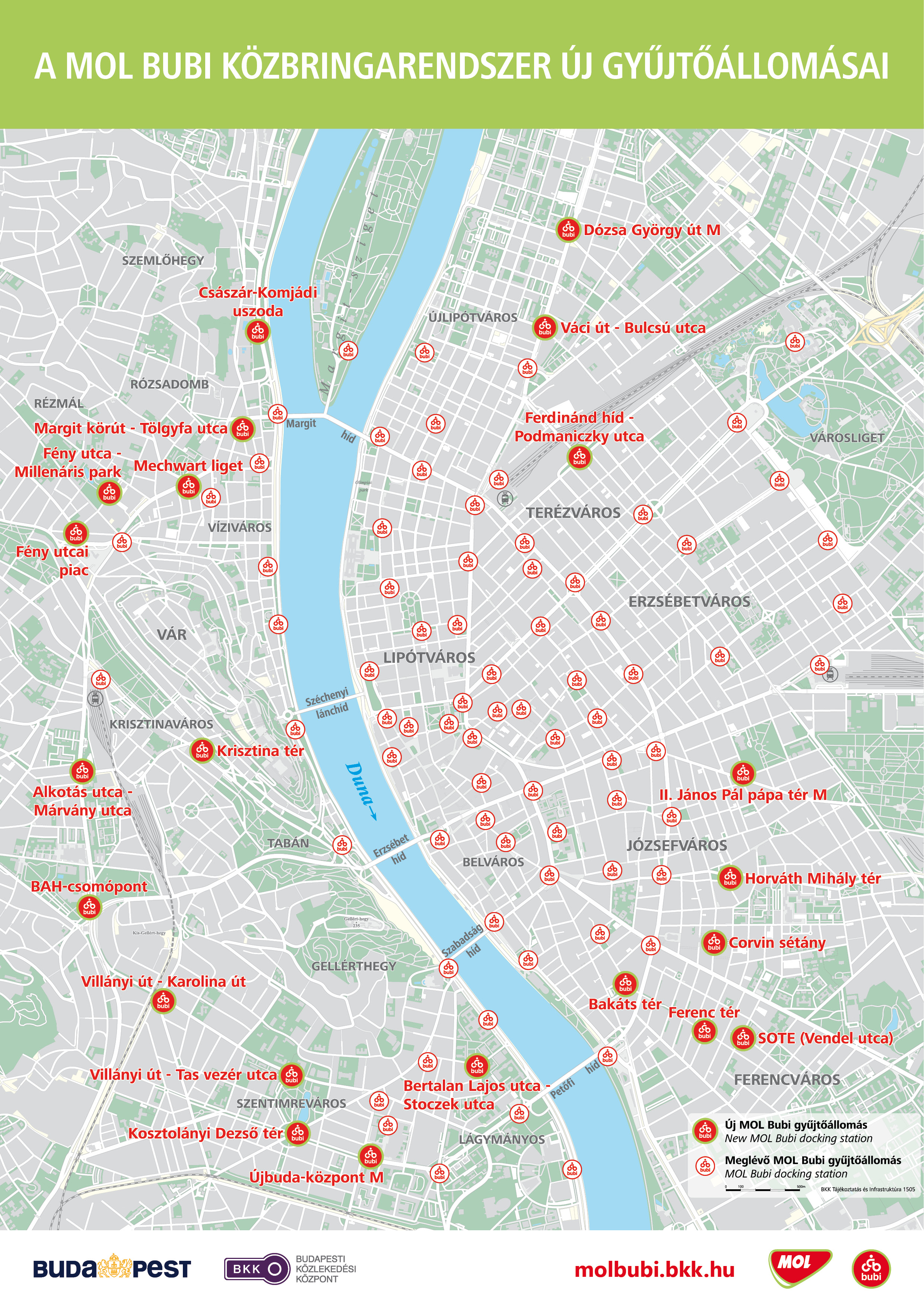 Új állomásokkal és kerékpárokkal bővül a Bubi 1 Új állomásokkal és kerékpárokkal bővül a Bubi 1