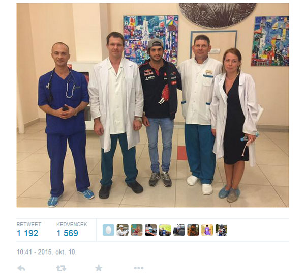 F1-baleset: Lelépett a kórházból Sainz 3 F1-baleset: Lelépett a kórházból Sainz 3