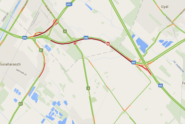 Óriási dugó az M0-son 1
