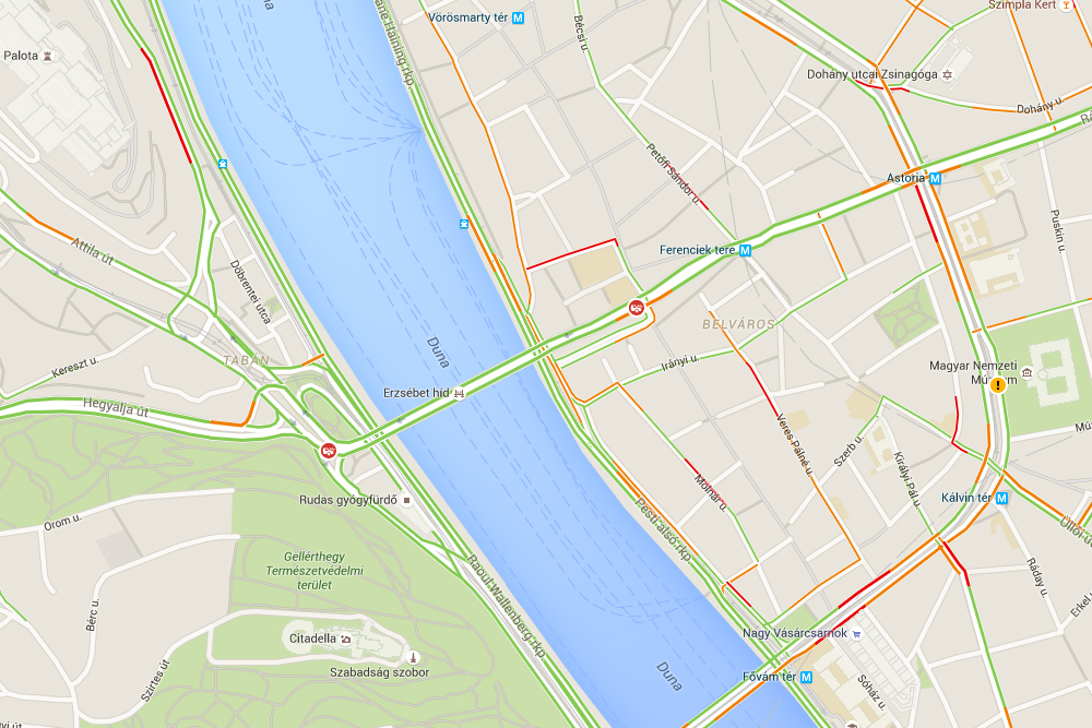 Baleset miatt lezárták az Erzsébet híd két sávját 1