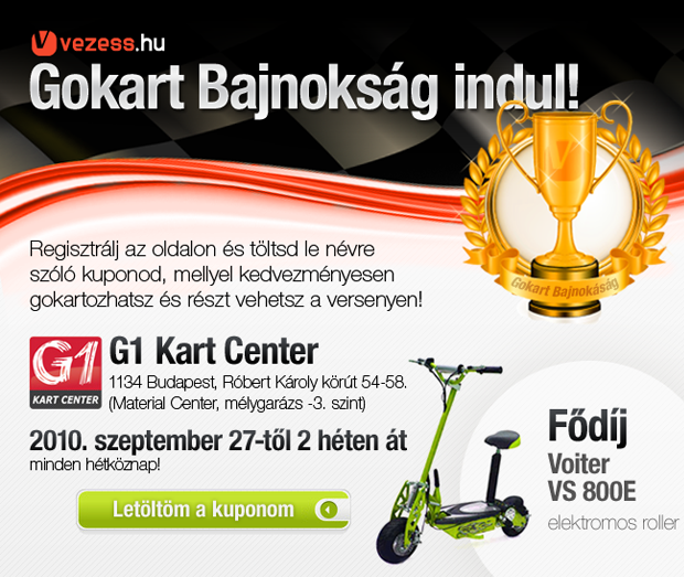 Gokart bajnokság, versenyezz értékes nyereményekért! 1